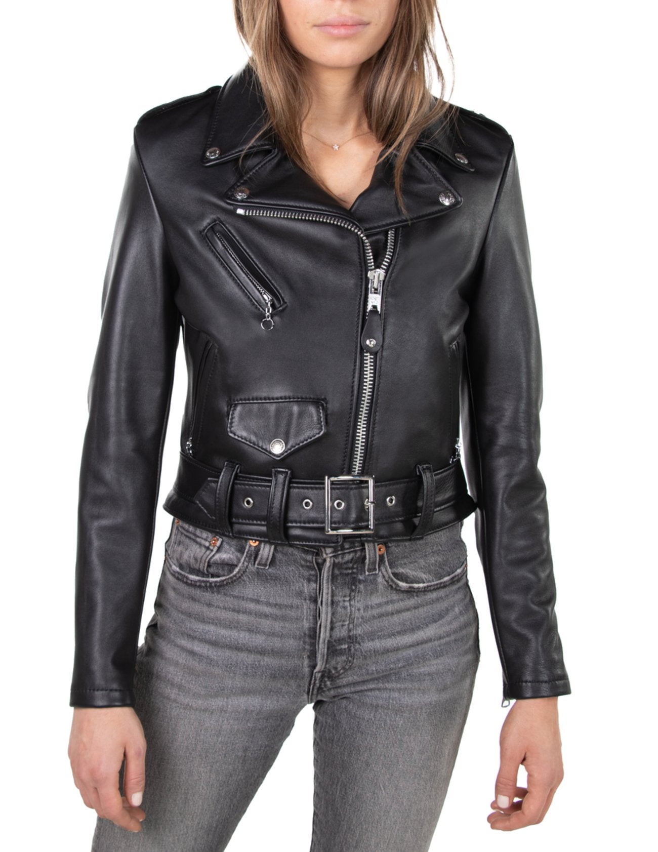 Schott leather jacket womens outlet
